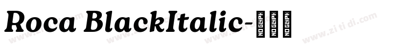 Roca BlackItalic字体转换